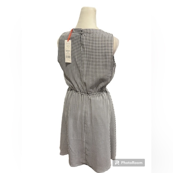 Elle Black & White Checkered Fit and Flare Dress Size XS NWT - Picture 2 of 5